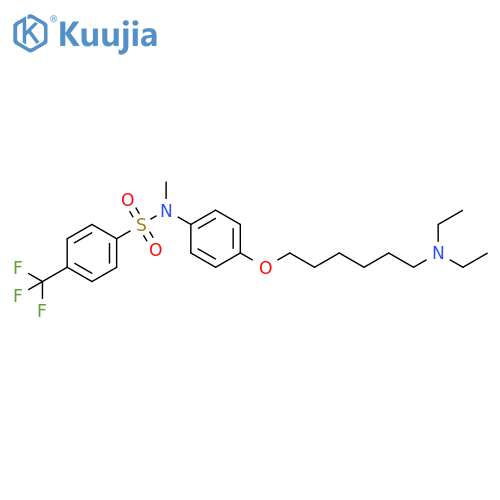 Benzenesulfonamide,N-[4-[[6-(diethylamino)hexyl]oxy]phenyl]-N-methyl-4-(trifluoromethyl)- structure