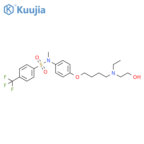 Benzenesulfonamide,N-[4-[4-[ethyl(2-hydroxyethyl)amino]butoxy]phenyl]-N-methyl-4-(trifluoromethyl)- structure