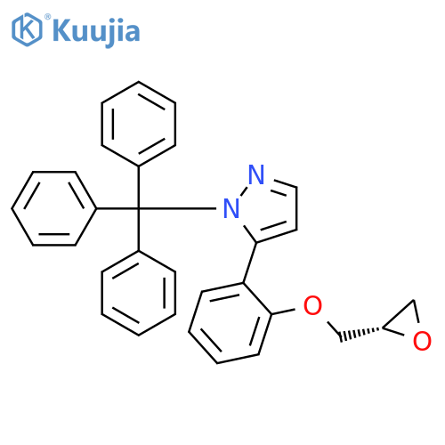 1H-Pyrazole, 5-[2-[(2S)-oxiranylmethoxy]phenyl]-1-(triphenylmethyl)- structure