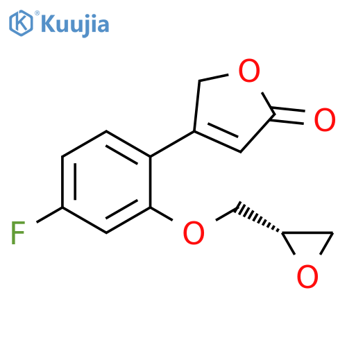 2(5H)-Furanone, 4-[4-fluoro-2-[(2S)-oxiranylmethoxy]phenyl]- structure