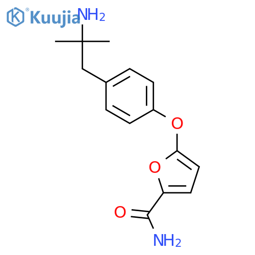 2-Furancarboxamide, 5-[4-(2-amino-2-methylpropyl)phenoxy]- structure