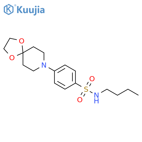 Benzenesulfonamide, N-butyl-4-(1,4-dioxa-8-azaspiro[4.5]dec-8-yl)- structure