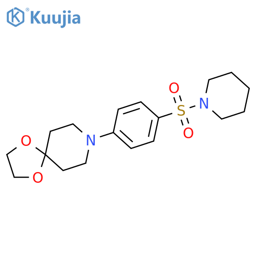 Piperidine, 1-[[4-(1,4-dioxa-8-azaspiro[4.5]dec-8-yl)phenyl]sulfonyl]- structure