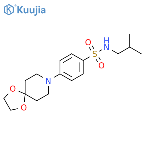 Benzenesulfonamide,4-(1,4-dioxa-8-azaspiro[4.5]dec-8-yl)-N-(2-methylpropyl)- structure