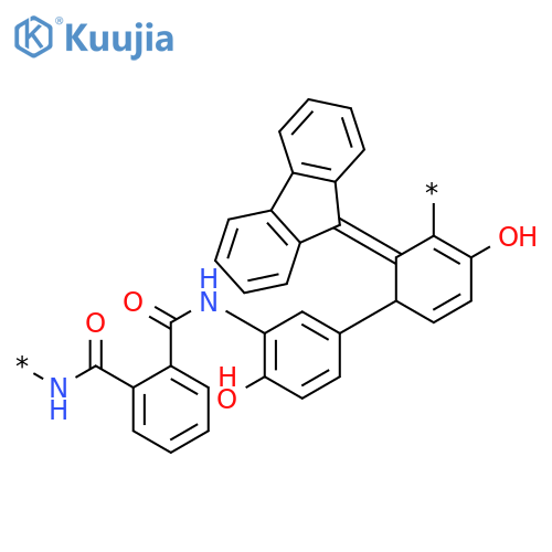 Poly[iminocarbonylphenylenecarbonylimino(6-hydroxy-1,3-phenylene)-9H-fluoren-9-ylidene(4-hydroxy-1,3-phenylene)] structure