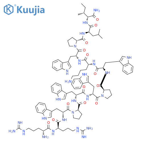D-Isoleucinamide,D-arginyl-D-arginyl-D-tryptophyl-D-prolyl-D-tryptophyl-D-tryptophyl-D-prolyl-D-tryptophyl-D-lysyl-D-tryptophyl-D-prolyl-D-leucyl- structure