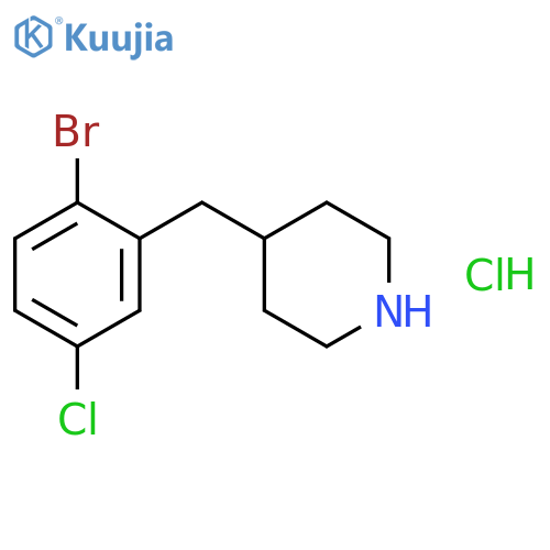 Piperidine, 4-[(2-bromo-5-chlorophenyl)methyl]-, hydrochloride structure