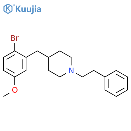 Piperidine, 4-[(2-bromo-5-methoxyphenyl)methyl]-1-(2-phenylethyl)- structure