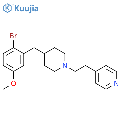 Pyridine, 4-[2-[4-[(2-bromo-5-methoxyphenyl)methyl]-1-piperidinyl]ethyl]- structure