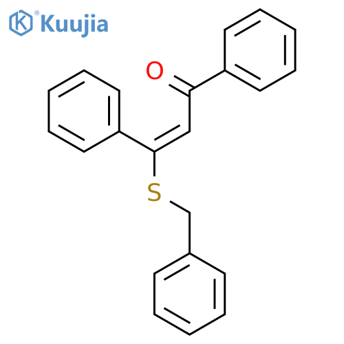 2-PROPEN-1-ONE, 1,3-DIPHENYL-3-[(PHENYLMETHYL)THIO]- structure