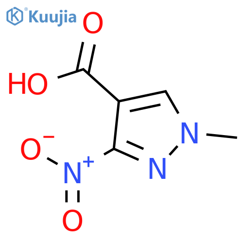 1-methyl-3-nitro-1H-pyrazole-4-carboxylic acid structure