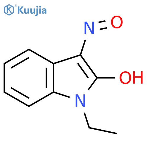 (3Z)-1-Ethyl-1H-indole-2,3-dione 3-oxime structure
