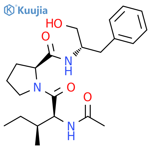 L-Prolinamide,N-acetyl-L-isoleucyl-N-[(1S)-1-(hydroxymethyl)-2-phenylethyl]- structure