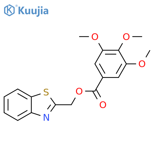 (1,3-benzothiazol-2-yl)methyl 3,4,5-trimethoxybenzoate structure