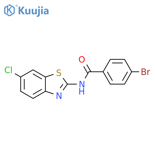 4-bromo-N-(6-chloro-1,3-benzothiazol-2-yl)benzamide structure