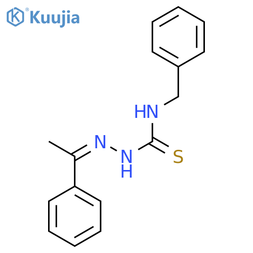 1-benzyl-3-(Z)-(1-phenylethylidene)aminothiourea structure