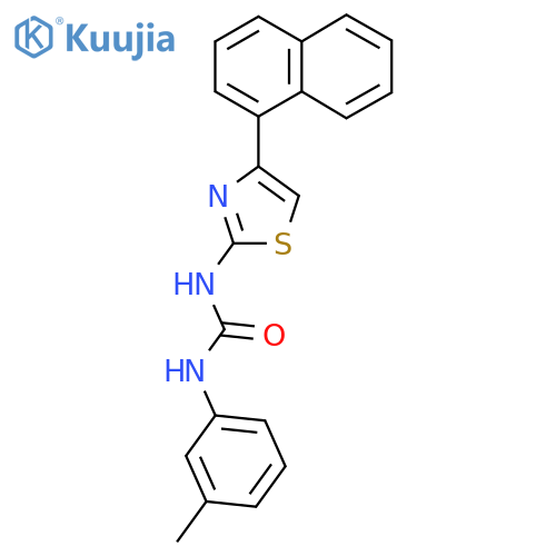 1-(3-methylphenyl)-3-4-(naphthalen-1-yl)-1,3-thiazol-2-ylurea structure