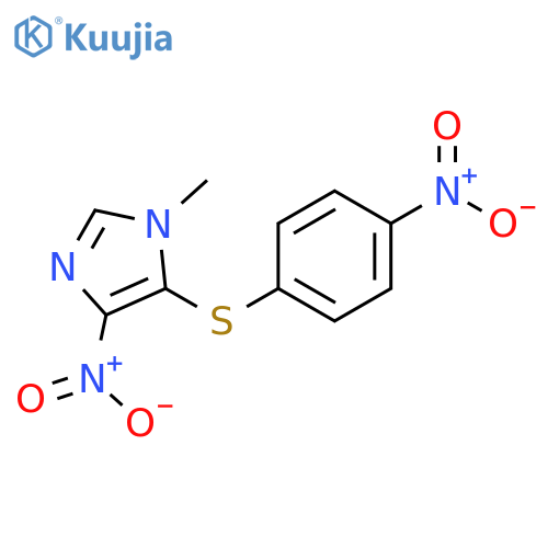 1-methyl-4-nitro-5-((4-nitrophenyl)thio)-1H-imidazole structure