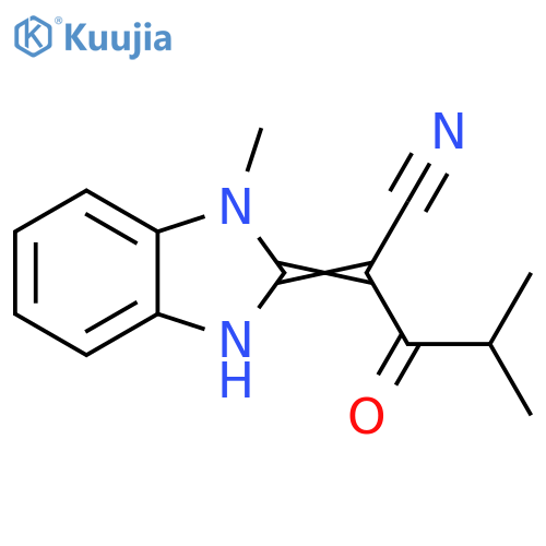 4-methyl-2-(2E)-1-methyl-2,3-dihydro-1H-1,3-benzodiazol-2-ylidene-3-oxopentanenitrile structure