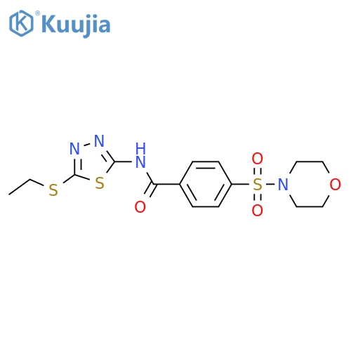 N-5-(ethylsulfanyl)-1,3,4-thiadiazol-2-yl-4-(morpholine-4-sulfonyl)benzamide structure