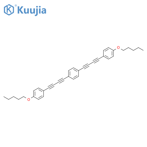 Benzene, 1,4-bis[4-[4-(pentyloxy)phenyl]-1,3-butadiynyl]- structure