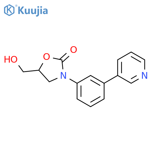 2-Oxazolidinone, 5-(hydroxymethyl)-3-[3-(3-pyridinyl)phenyl]- structure