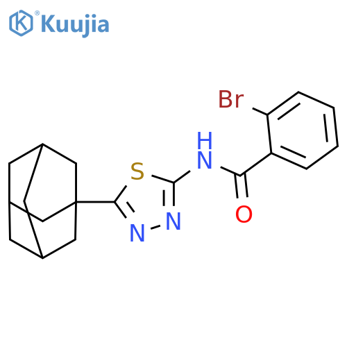 N-5-(adamantan-1-yl)-1,3,4-thiadiazol-2-yl-2-bromobenzamide structure