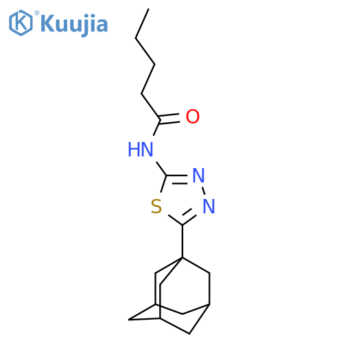 N-5-(adamantan-1-yl)-1,3,4-thiadiazol-2-ylpentanamide structure