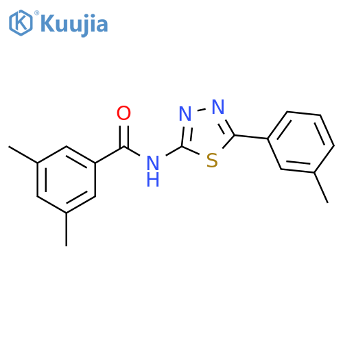 3,5-dimethyl-N-5-(3-methylphenyl)-1,3,4-thiadiazol-2-ylbenzamide structure