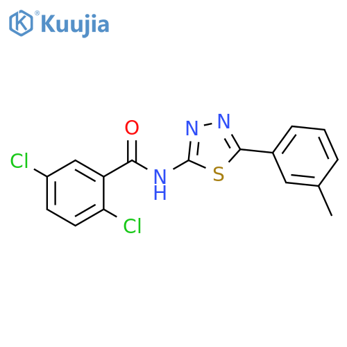 2,5-dichloro-N-[5-(3-methylphenyl)-1,3,4-thiadiazol-2-yl]benzamide structure