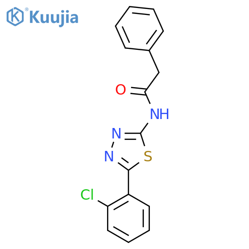 N-5-(2-chlorophenyl)-1,3,4-thiadiazol-2-yl-2-phenylacetamide structure