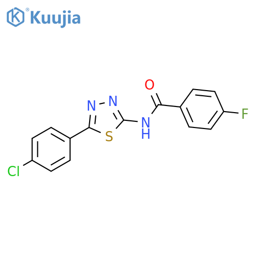 N-5-(4-chlorophenyl)-1,3,4-thiadiazol-2-yl-4-fluorobenzamide structure