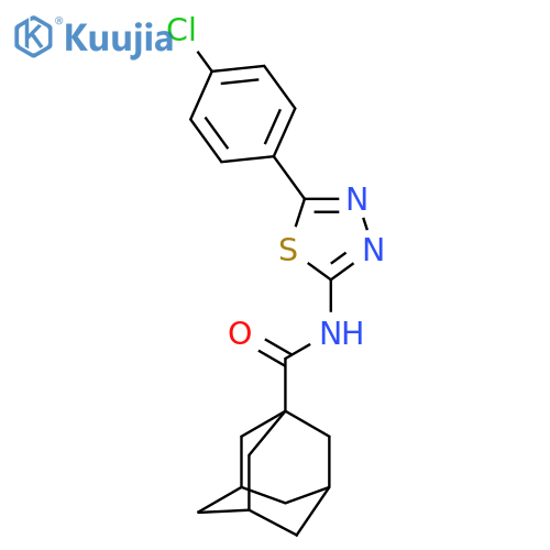 N-5-(4-chlorophenyl)-1,3,4-thiadiazol-2-yladamantane-1-carboxamide structure
