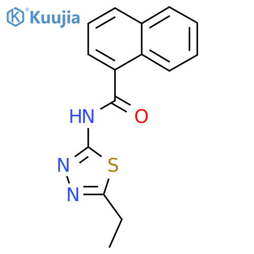 N-(5-ethyl-1,3,4-thiadiazol-2-yl)naphthalene-1-carboxamide structure