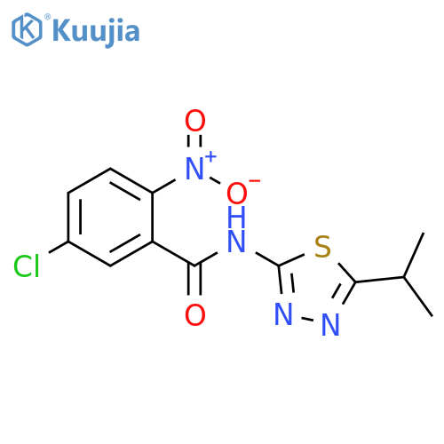 5-chloro-2-nitro-N-5-(propan-2-yl)-1,3,4-thiadiazol-2-ylbenzamide structure