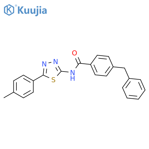 4-benzyl-N-5-(4-methylphenyl)-1,3,4-thiadiazol-2-ylbenzamide structure