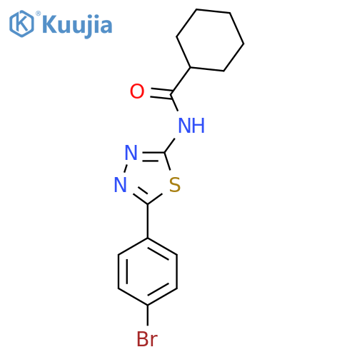 N-5-(4-bromophenyl)-1,3,4-thiadiazol-2-ylcyclohexanecarboxamide structure