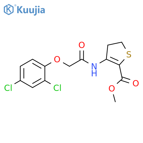 methyl 3-2-(2,4-dichlorophenoxy)acetamido-4,5-dihydrothiophene-2-carboxylate structure
