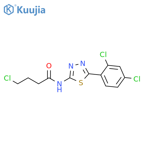 4-chloro-N-5-(2,4-dichlorophenyl)-1,3,4-thiadiazol-2-ylbutanamide structure