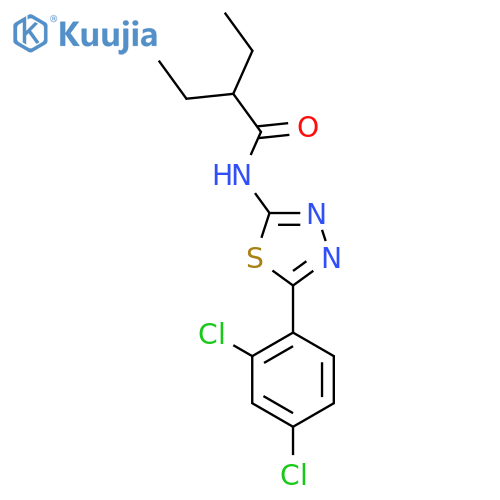 N-5-(2,4-dichlorophenyl)-1,3,4-thiadiazol-2-yl-2-ethylbutanamide structure