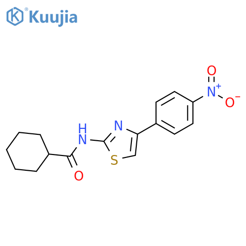 N-4-(4-nitrophenyl)-1,3-thiazol-2-ylcyclohexanecarboxamide structure