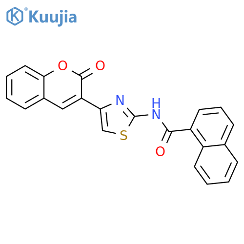 N-4-(2-oxo-2H-chromen-3-yl)-1,3-thiazol-2-ylnaphthalene-1-carboxamide structure