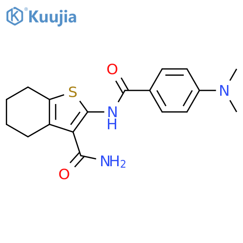 2-4-(dimethylamino)benzamido-4,5,6,7-tetrahydro-1-benzothiophene-3-carboxamide structure