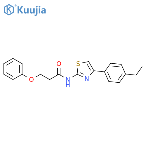 N-4-(4-ethylphenyl)-1,3-thiazol-2-yl-3-phenoxypropanamide structure
