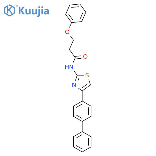 N-(4-{1,1'-biphenyl-4-yl}-1,3-thiazol-2-yl)-3-phenoxypropanamide structure