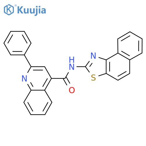 N-{naphtho1,2-d1,3thiazol-2-yl}-2-phenylquinoline-4-carboxamide structure