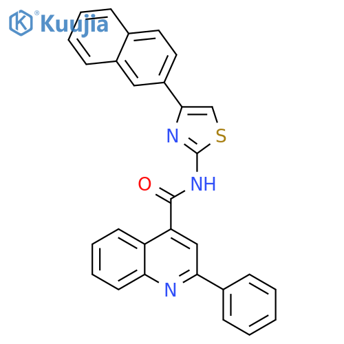 N-4-(naphthalen-2-yl)-1,3-thiazol-2-yl-2-phenylquinoline-4-carboxamide structure