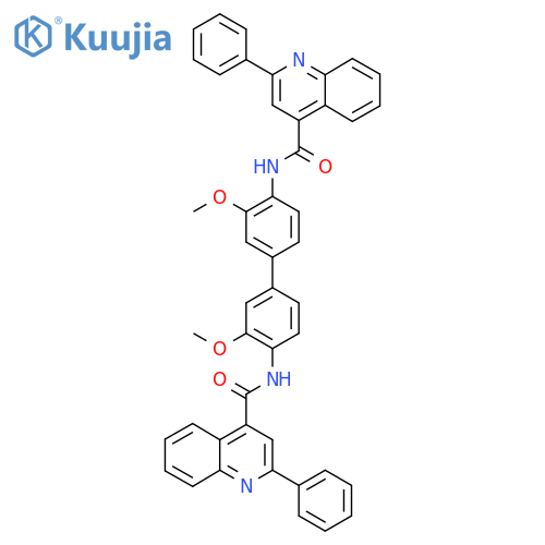 N-3,3'-dimethoxy-4'-(2-phenylquinoline-4-amido)-1,1'-biphenyl-4-yl-2-phenylquinoline-4-carboxamide structure