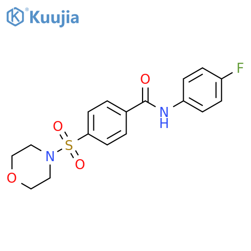N-(4-fluorophenyl)-4-(morpholine-4-sulfonyl)benzamide structure