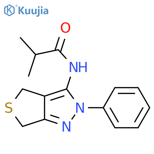 2-methyl-N-{2-phenyl-2H,4H,6H-thieno3,4-cpyrazol-3-yl}propanamide structure
